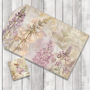 Vintage Garden Fairy Folio Kit - Journal Paper Set, Junk Journal Folio, Printable Journal, Scrapbook Paper, Woodland Animals, Floral
