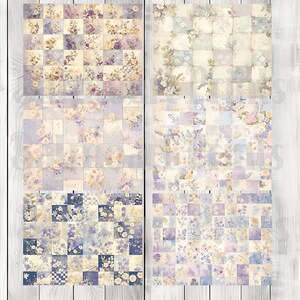 Light Purple Patchwork - Journal Paper Set, Junk Journal Pages, Junk Journal Paper, Printable Journal, Scrapbook Paper, Digital Paper