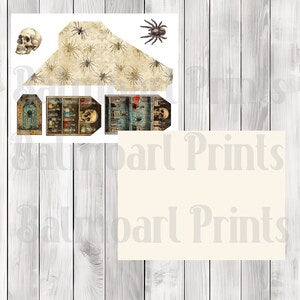Halloween Specimen Loaded Tag Kit - Loaded Tags | Ephemera Labels | Paper Craft | Junk Journal Images Clip Art | Fussy Cut