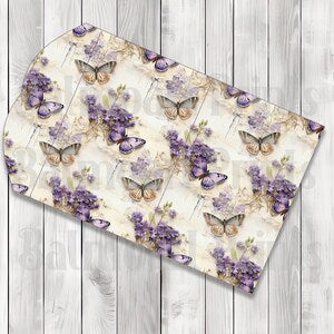 Lavender Floral Folio Kit - Journal Paper Set, Junk Journal Folio, Printable Journal, Scrapbook Paper, Vintage Butterfly