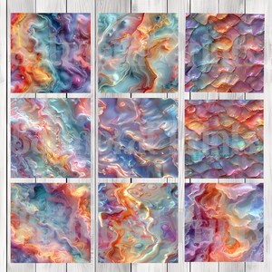 Pastel Fire Opal - Seamless Pattern - Digital Paper - Printable Journal, Scrapbook Paper, Seamless
