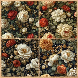 Baroque Opulence - Seamless Pattern - Digital Paper - Printable Journal, Scrapbook Paper, Seamless