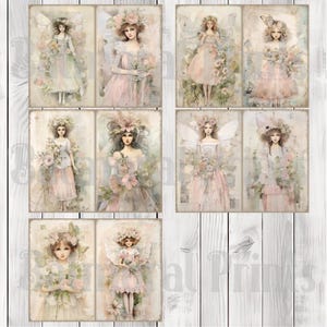 Springtime Fairy - Junk Journal Kit, Journal Pages, Papers, Ephemera, Tags, Printable, Scrapbook Kit, Digital Download