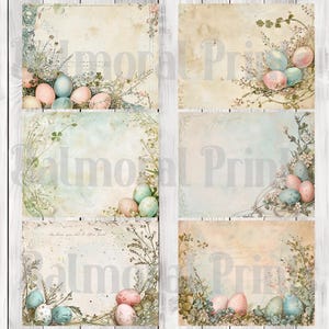 Vintage Easter Egg - Journal Paper Set, Junk Journal Pages, Junk Journal Paper, Printable Journal, Scrapbook Paper, Digital Paper