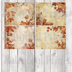 Autumnal Elegance - Journal Paper Set, Junk Journal Pages, Junk Journal Paper, Printable Journal, Scrapbook Paper, Digital Paper