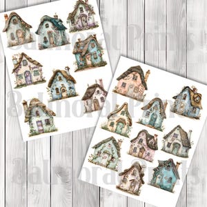 Pastel Cottage Fussy Cuts - Junk Journal , Printable Journal, Junk Journal Tags, Junk Journal Ephemera