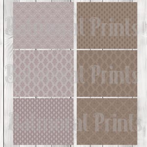 Mauve and Cream - Journal Paper Set, Junk Journal Pages, Junk Journal Paper, Printable Journal, Scrapbook Paper, Digital Paper