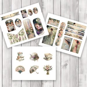 Garden Party Overloaded Tag Kit - Botanical - Loaded Tags | Ephemera Labels | Paper Craft | Junk Journal Images Clip Art | Fussy Cut