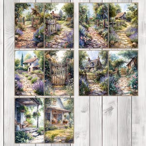 Farmhouse Garden - Journal Paper Set, Junk Journal Pages, Flower Junk Journal Paper, Printable Journal, Scrapbook Paper, Digital Paper