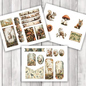 Rustic Woodland Overloaded Tag Kit - Botanical - Loaded Tags | Ephemera Labels | Paper Craft | Junk Journal Images Clip Art | Fussy Cut