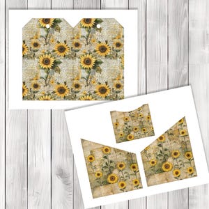 Sunflower and Bee Overloaded Tag Kit - Botanical - Loaded Tags | Ephemera Labels | Paper Craft | Junk Journal Images Clip Art | Fussy Cut