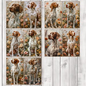 German Shorthaired Pointer- Junk Journal Pages, Journal Paper Set, Dog, Journal Paper, Printable Journal, Scrapbook Paper, Digital Paper