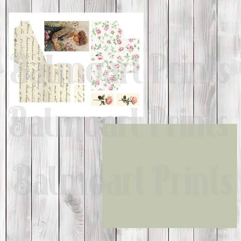 Vintage Rose Loaded Tag Kit - Loaded Tags | Ephemera Labels | Paper Craft | Junk Journal Images Clip Art | Fussy Cut