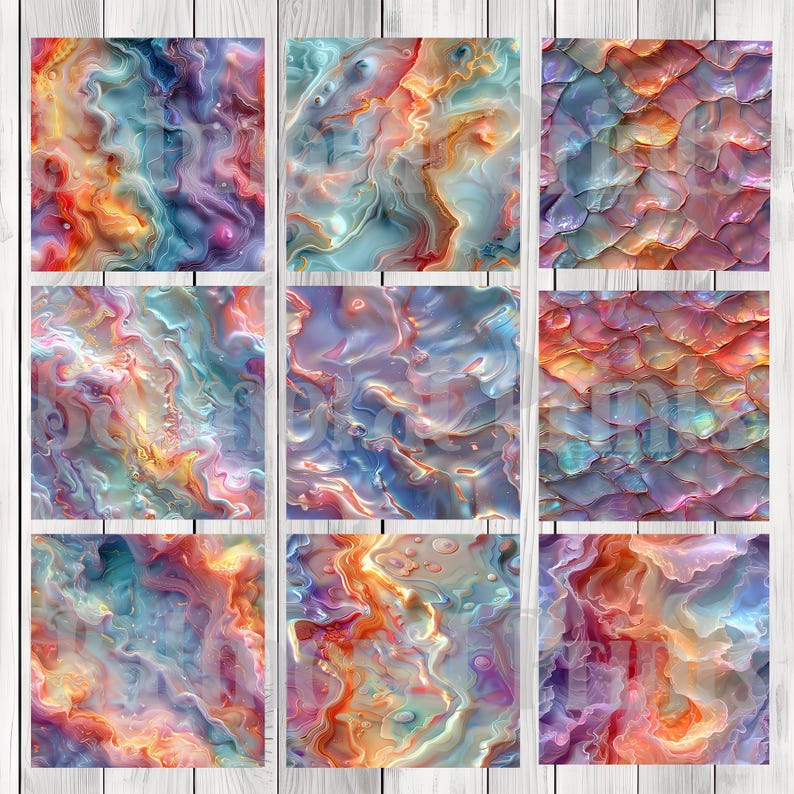Pastel Fire Opal - Seamless Pattern - Digital Paper - Printable Journal, Scrapbook Paper, Seamless