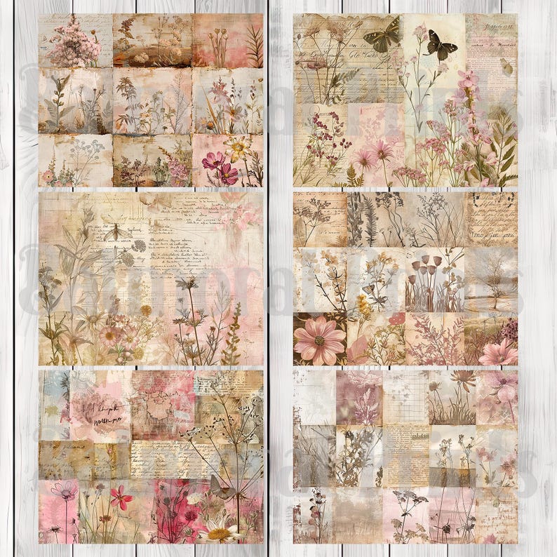 Painted Lady Butterfly - Junk Journal Kit, Journal Pages, Papers, Ephemera, Tags, Printable, Scrapbook Kit, Digital Download