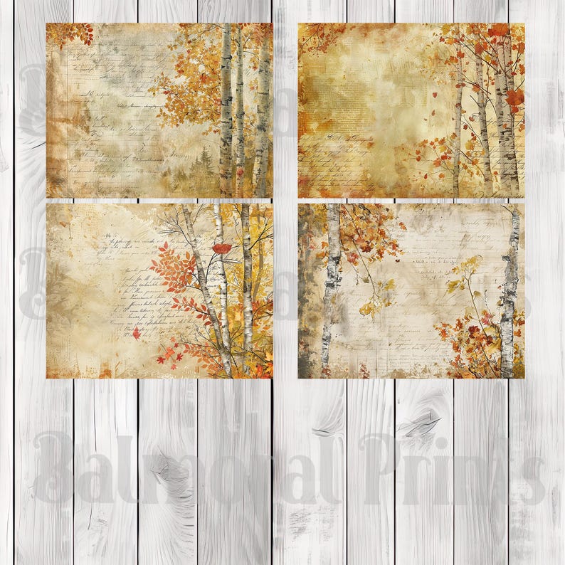 Rustic Forest Whimsy - Journal Paper Set, Junk Journal Pages, Junk Journal Paper, Printable Journal, Scrapbook Paper, Digital Paper
