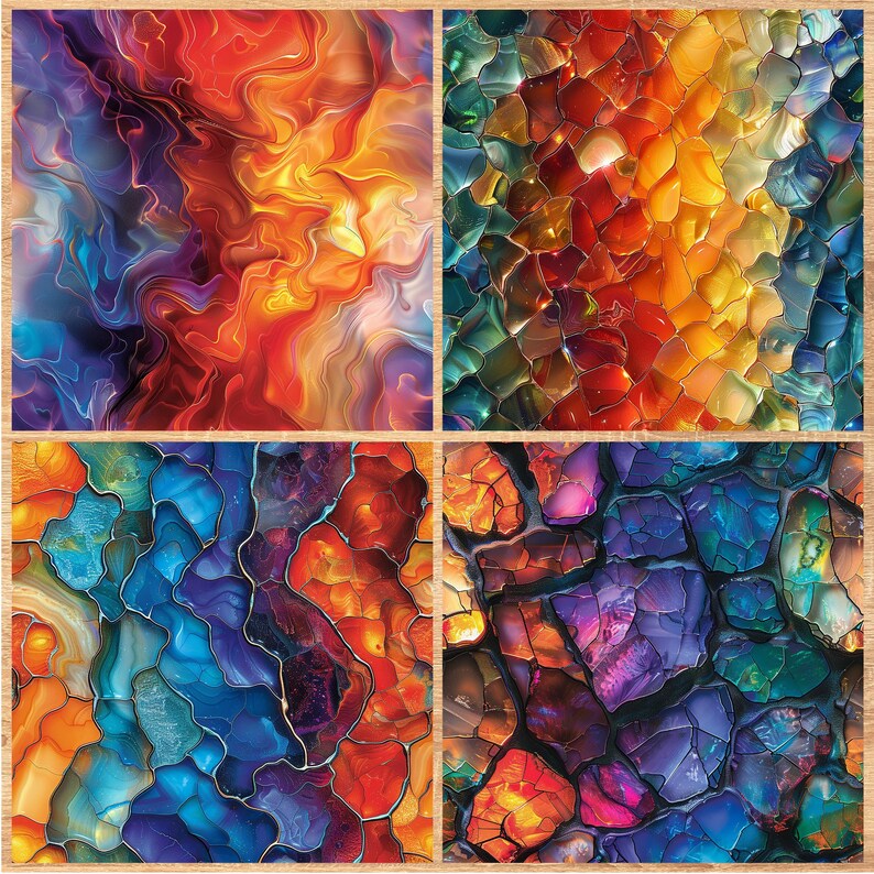 Fire Opal - Seamless Pattern - Digital Paper - Printable Journal, Scrapbook Paper, Seamless