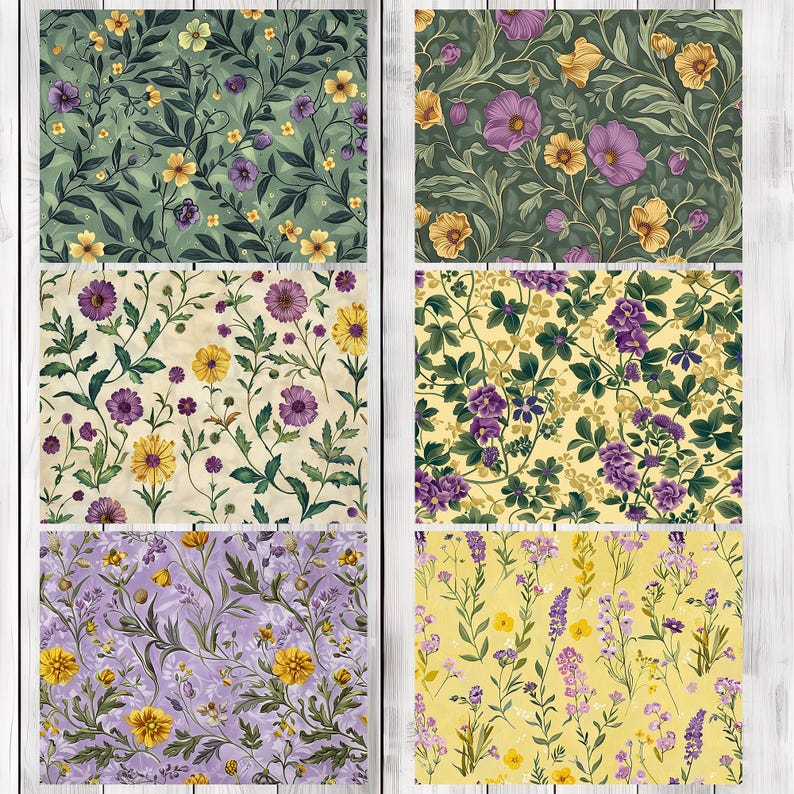 Vintage Spring Floral - Journal Paper Set, Junk Journal Pages, Junk Journal Paper, Printable Journal, Scrapbook Paper, Digital Paper