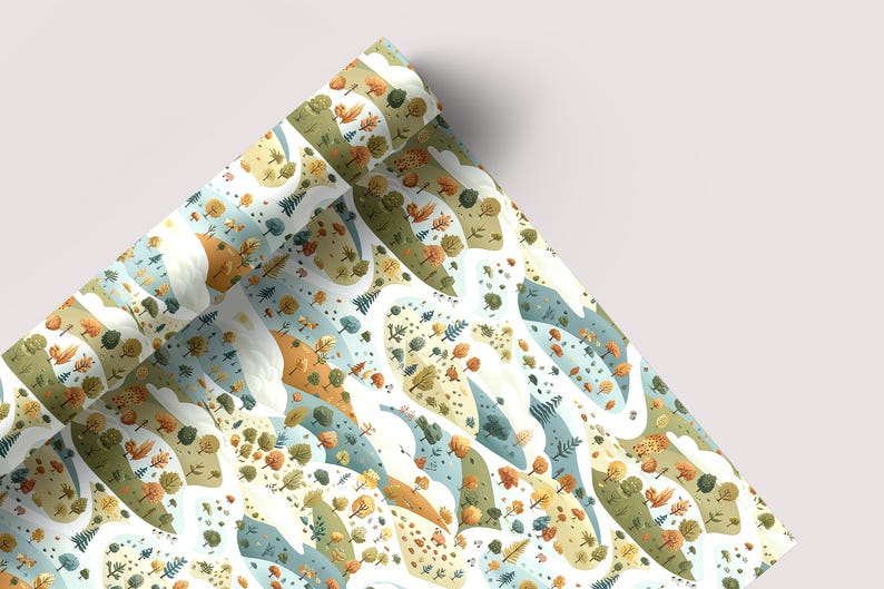 Winding Hills - Seamless Pattern - Digital Paper - Printable Journal, Scrapbook Paper, Seamless