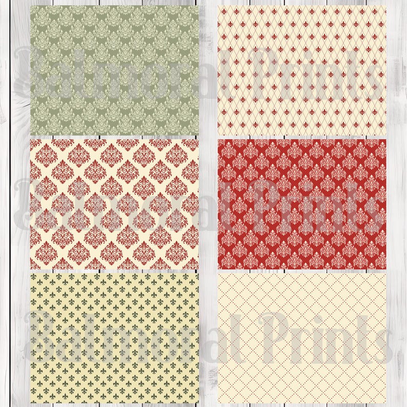 Vintage Poppies - Journal Paper Set, Junk Journal Pages, Junk Journal Paper, Printable Journal, Scrapbook Paper, Digital Paper