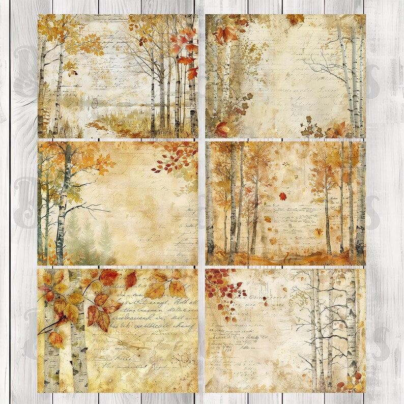 Rustic Forest Whimsy - Journal Paper Set, Junk Journal Pages, Junk Journal Paper, Printable Journal, Scrapbook Paper, Digital Paper