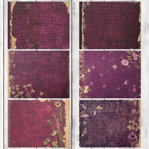 Book Cloth - Journal Paper Set, Junk Journal Pages, Junk Journal Paper, Printable Journal, Scrapbook Paper, Digital Paper
