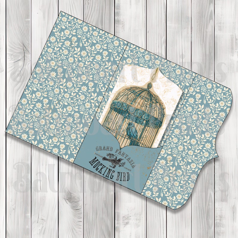 Vintage Birds Folio Kit - Journal Paper Set, Junk Journal Pages, Junk Journal Folio, Printable Journal, Scrapbook Paper, Vintage Birds